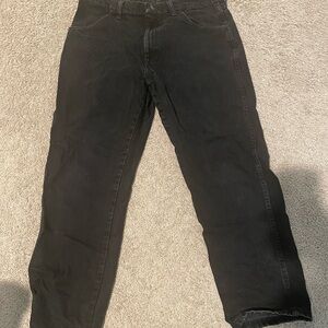 Rustler Men's Dark Black Relaxed Jeans